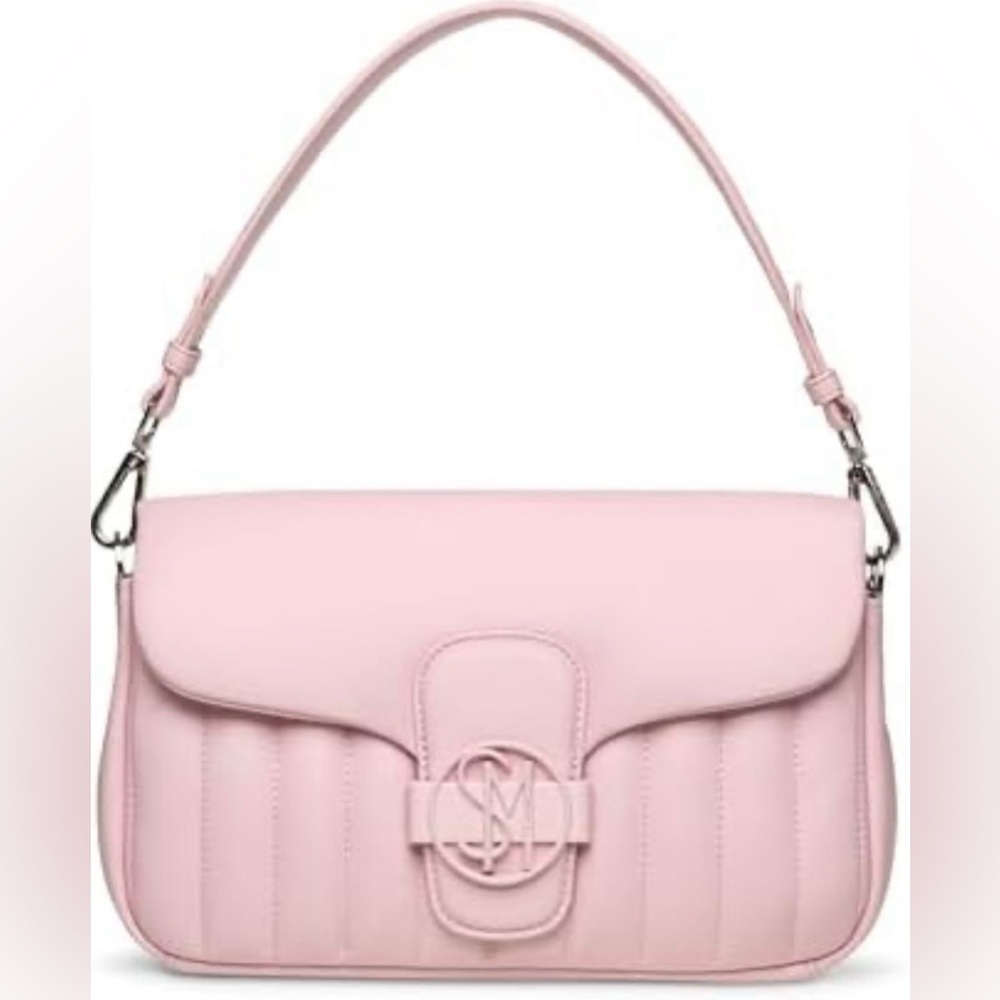 Steve Madden Bpeachy Quilted Triple Compartment Crossbody Pink bag